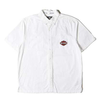 00s フレイム エンブレム コットン 半袖ボタンシャツ