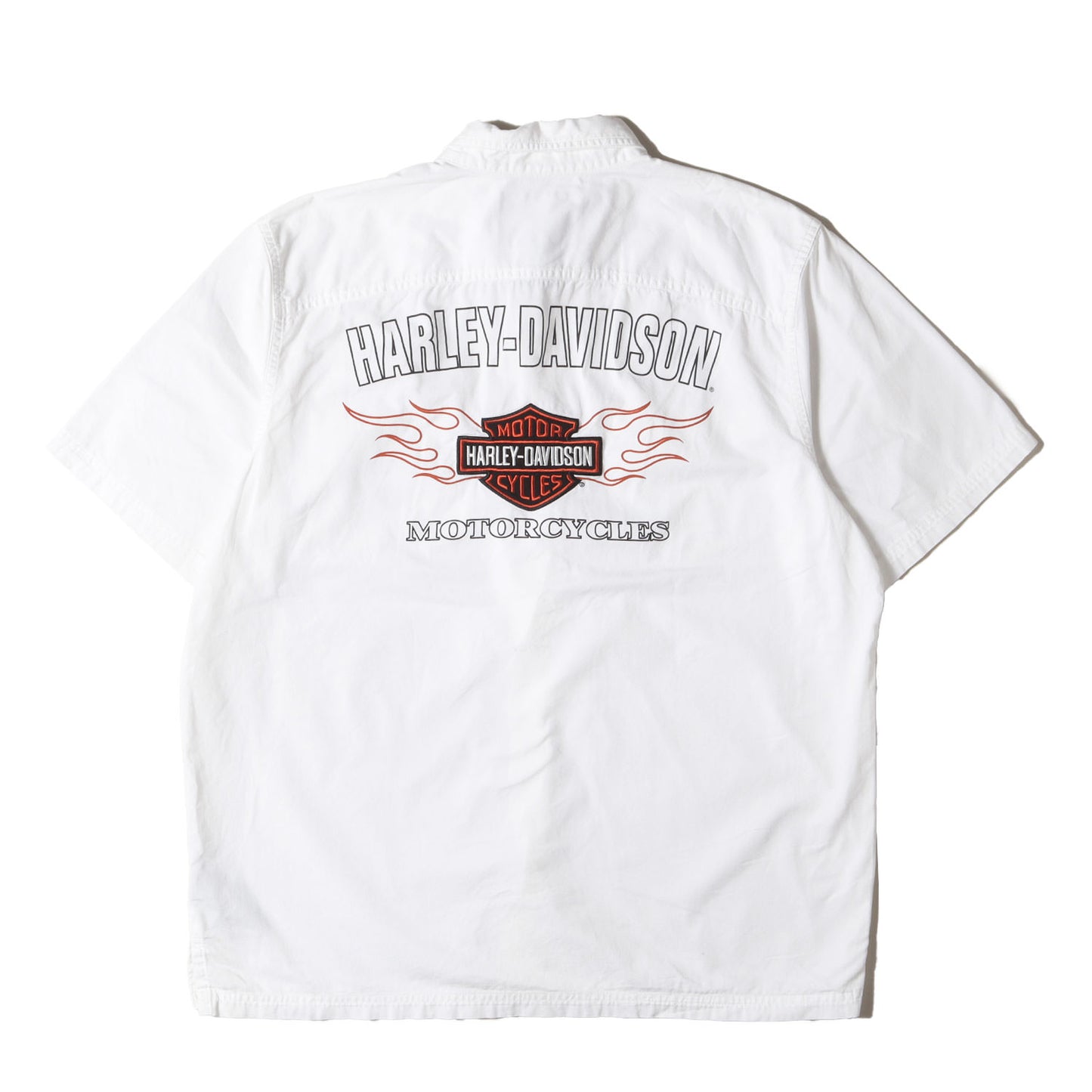 00s フレイム エンブレム コットン 半袖ボタンシャツ