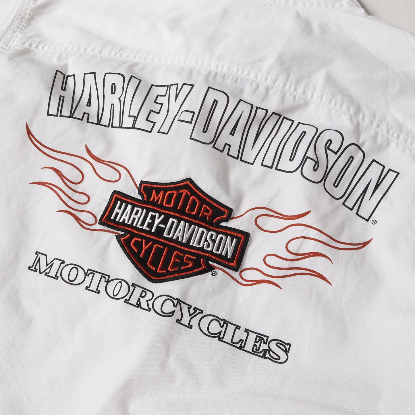 00s フレイム エンブレム コットン 半袖ボタンシャツ