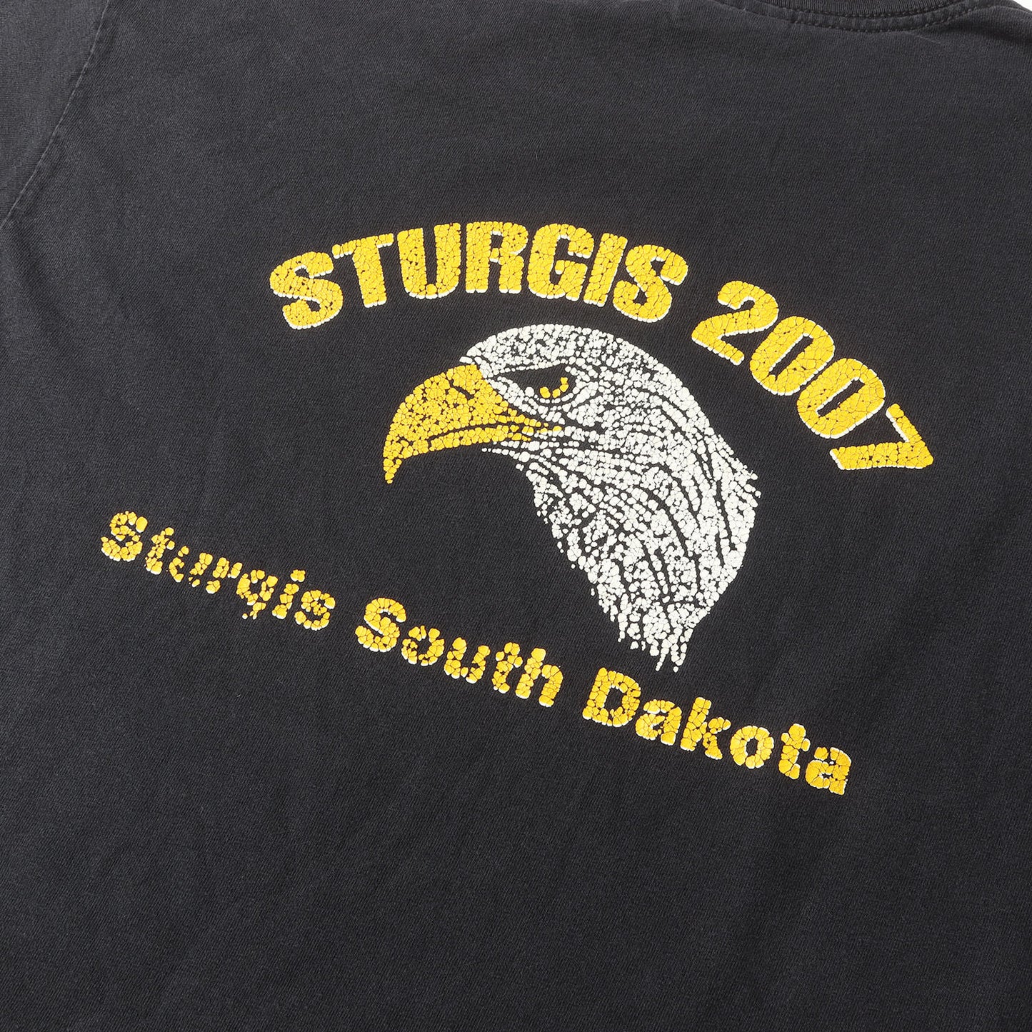 00s STURGIS 2007 イーグル モーターサイクル Tシャツ / USA製 アメリカンサンダー