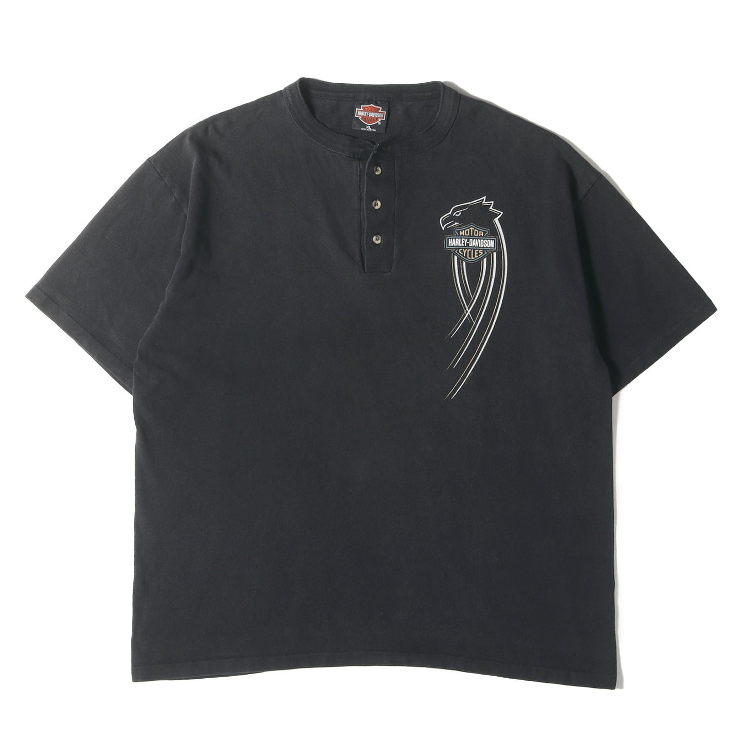 90s イーグル ホワイトベア ヘンリーネック Tシャツ / USA製 RK Stratman