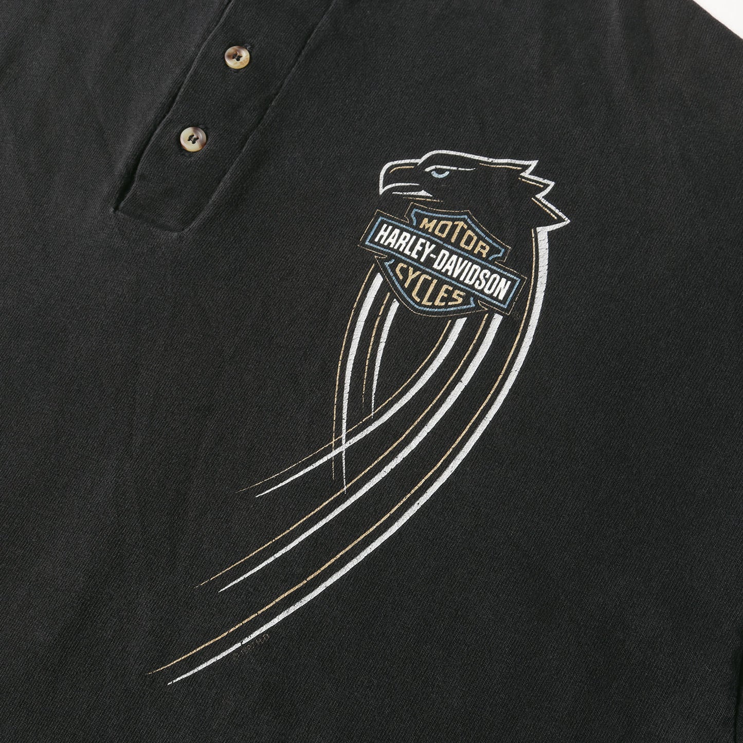 90s イーグル ホワイトベア ヘンリーネック Tシャツ / USA製 RK Stratman