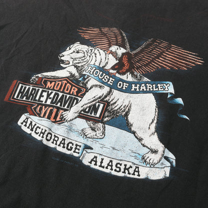 90s イーグル ホワイトベア ヘンリーネック Tシャツ / USA製 RK Stratman
