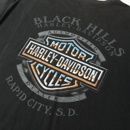 00s ブラック シールド エンブレム Tシャツ / USA製 Hanes