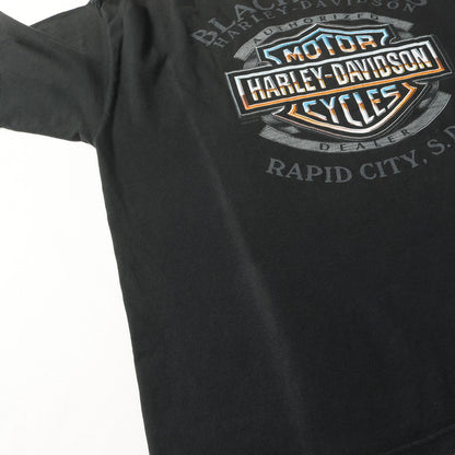 00s ブラック シールド エンブレム Tシャツ / USA製 Hanes