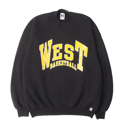 90s カレッジ プリント 前V セットイン スウェットシャツ / USA製 Russell