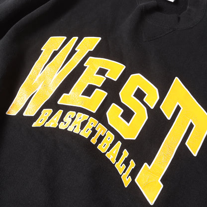 90s カレッジ プリント 前V セットイン スウェットシャツ / USA製 Russell