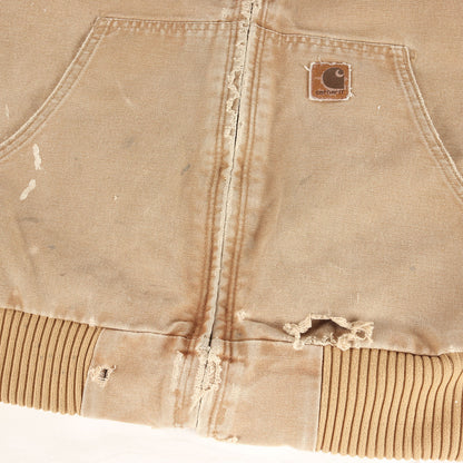 [雰囲気抜群 鬼フェード] 00s 裏キルティング ブラウンダック アクティブ ジャケット メキシコ製