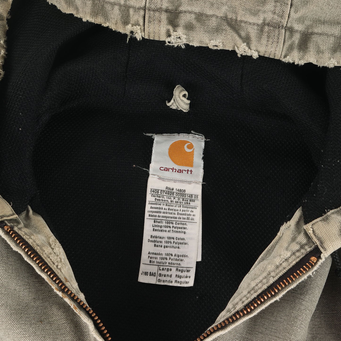 [雰囲気抜群 鬼フェード] 00s 裏メッシュ カーキダック アクティブ ジャケット メキシコ製