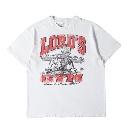 [雰囲気抜群] 90s LORD'S GYM LIVING EPISTLES ジーザス Tシャツ / USA製 Hanes