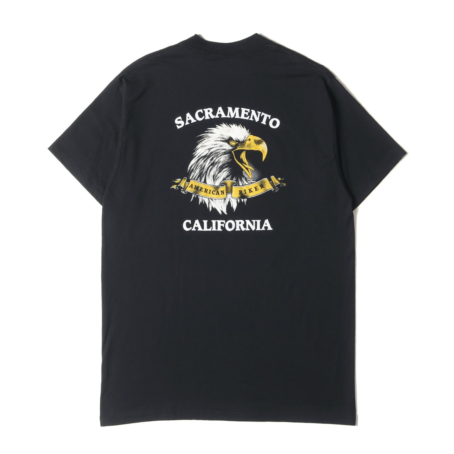 90s 3D EMBLEM イーグル 両面プリント Tシャツ / USA製 モーターサイクル バイク 3Dエンブレム