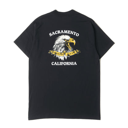 90s 3D EMBLEM イーグル 両面プリント Tシャツ / USA製 モーターサイクル バイク 3Dエンブレム