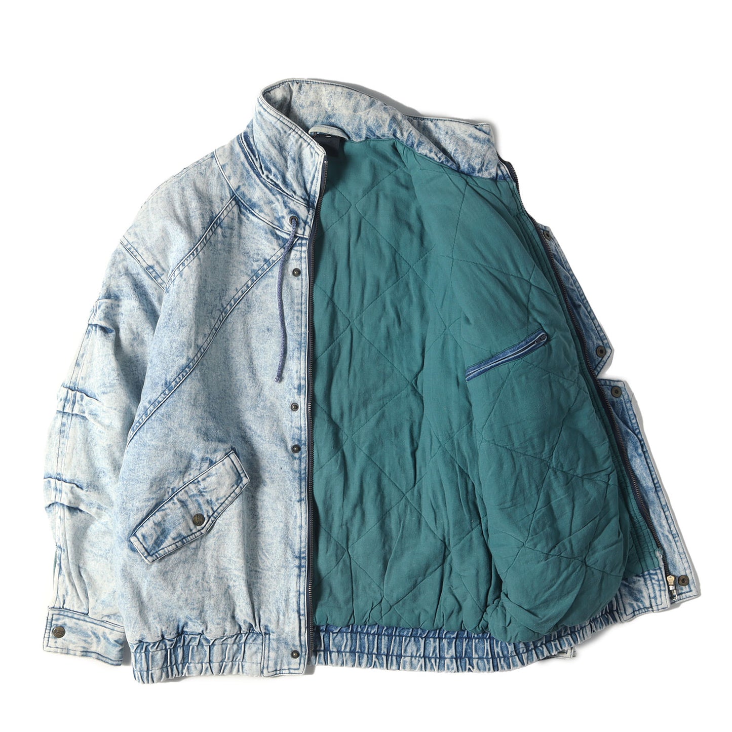 80s - 90s ケミカルウォッシュ デニム ブルゾン / jinglers