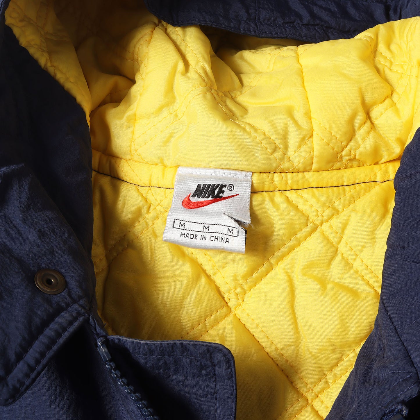 90s スウッシュ ロゴパッチ ナイロン ベンチコート / 白タグ