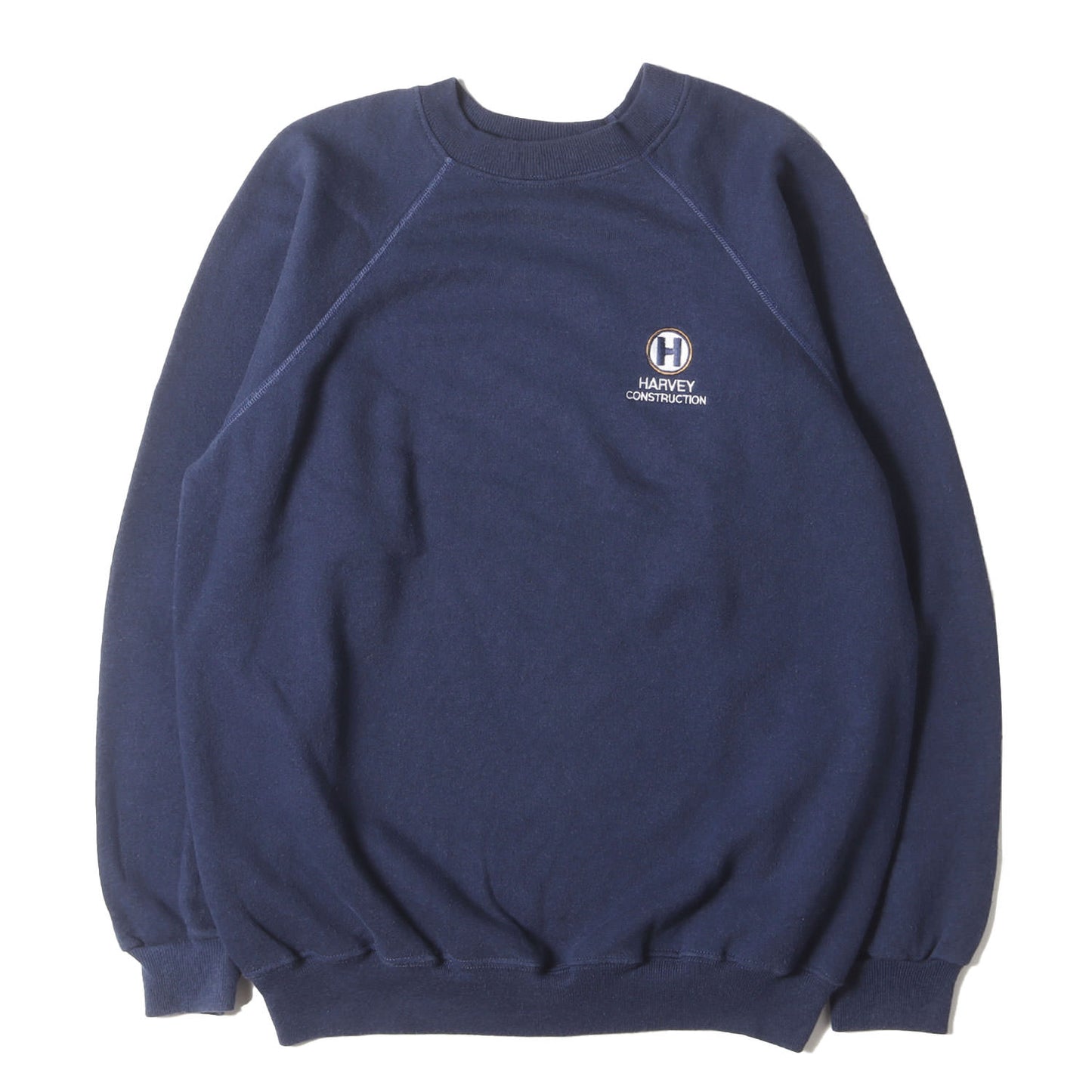 80s ロゴ刺繍 ラグラン スウェットシャツ / USA製 Hanes ヘインズ