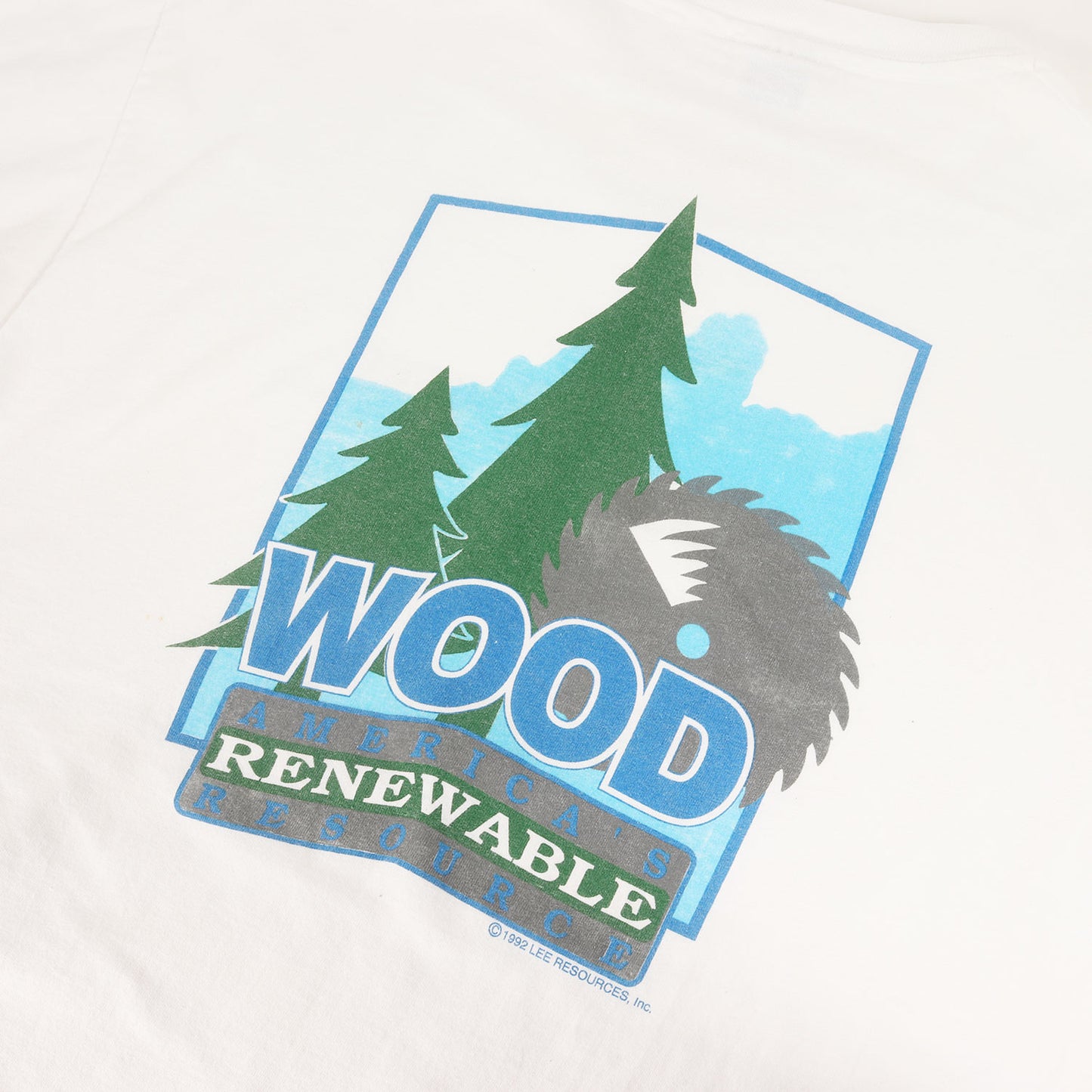 90s MEEKS ウッドイラスト Tシャツ / USA製 anvil